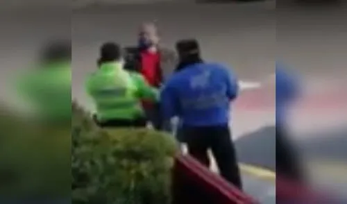 Ambos sujetos serán investigados por el delito contra la administración pública y resistencia a la autoridad. Foto: captura de Canal N