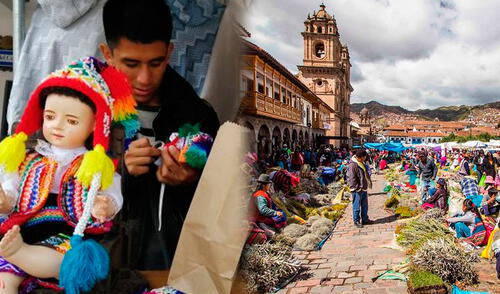 Santurantikuy es una ferias del Perú más visitada por los turistas que visitan Cusco. Foto: composición LR/Andina/Inka chacana Santurantikuy es una ferias del Perú más visitada por los turistas que visitan Cusco