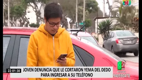 Uber: taxista le corta dedo a joven para robar sus claves de tarjetas