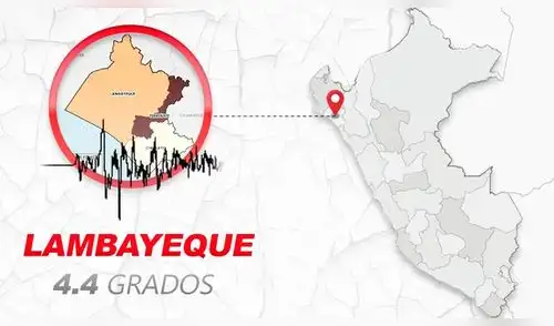 Lambayeque: se registra temblor de 4.4 de magnitud Lambayeque: se registra temblor de 4.4 de magnitud