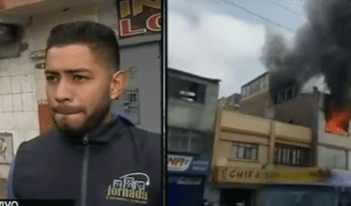 Venezolano salvó la vida de anciana durante incendio en San Martín de Porres [VIDEO]