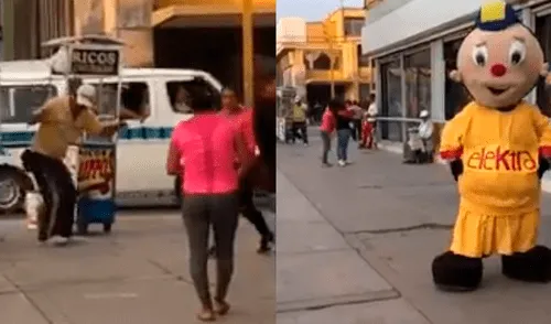 Facebook: Vendedor de churros opaca a muñeco bailarín con inesperados pasos