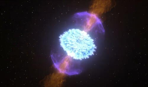 La posible fuente principal de oro son los choques de estrellas de neutrones, pero no bastan para explicar la abundancia de este elemento. Foto: captura de YouTube/ Space La posible fuente principal de oro son los choques de estrellas de neutrones, pero no bastan para explicar la abundancia de este elemento. Foto: captura de YouTube/ Space
