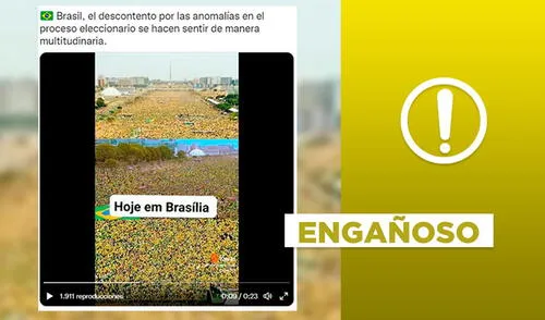 No, video no expone un descontento multitudinario por la segunda vuelta en Brasil. Foto: composición LR.