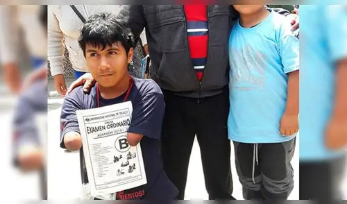 Trujillo: joven con discapacidad motriz rindió examen de admisión