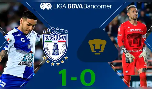 Pachuca, en el debut de Martín Palermo, derrotó 1-0 a los Pumas por la Liga MX 2019