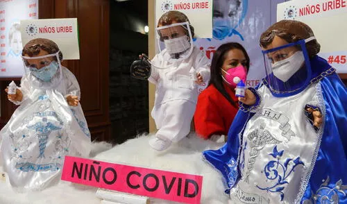 Niño Dios con mascarilla