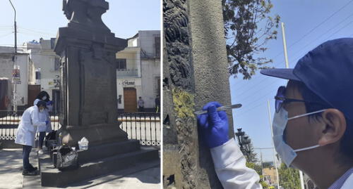 Voluntarios de universidades de Arequipa realizan labores de limpieza y protección. Voluntarios de universidades de Arequipa realizan labores de limpieza y protección.