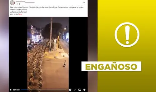 No, video no muestra al Ejército en las calles en diciembre de 2022. Foto: composición LR. No, video no muestra al Ejército en las calles en diciembre de 2022. Foto: composición LR.