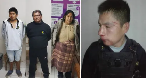 Policía herido.