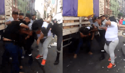 Facebook: Graban a serenos golpeando brutalmente a un vendedor ambulante [VIDEO]