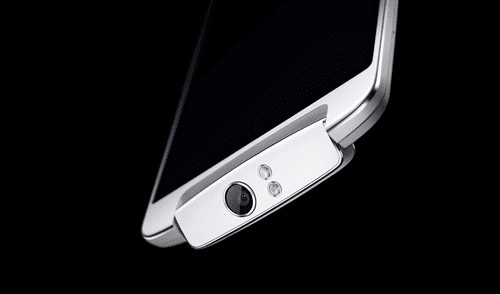 El diseño presenta dos cámaras, un flash LED, un conector USB-C y conectividad NFC, WiFi y Bluetooth. Foto: Oppo Gigante tecnológica desarrolla smartphone con módulo de cámara extraíble