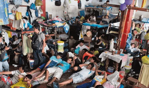 Caótico. Son 4,606 internos que alberga el penal de Chiclayo, construido solo para 900 reos. Hay 398 casos de TBC. Caótico. Son 4,606 internos que alberga el penal de Chiclayo, construido solo para 900 reos. Hay 398 casos de TBC.