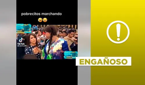No, video no evidencia marcha contra Pedro Castillo en 2022. Foto: composición LR.