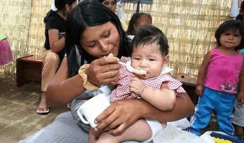 Desnutrición infantil en Perú.