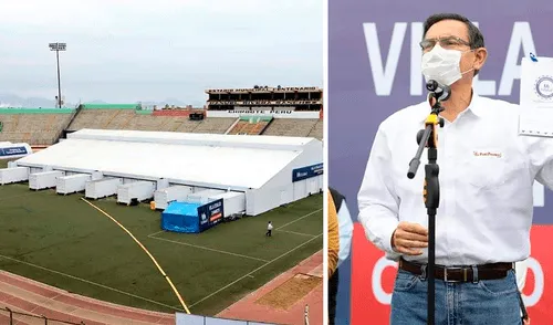 Presidente Martín Vizcarra inaugura hospital de campaña en Chimbote.