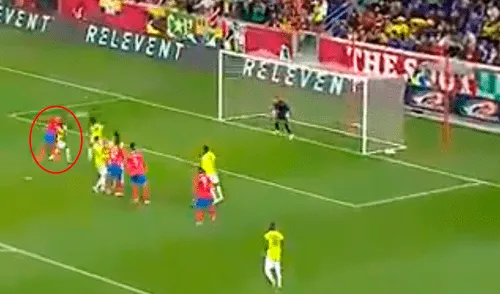 Colombia vs Costa Rica: Kendall Waston sorprendió en el área y marcó el 1-1 [VIDEO]