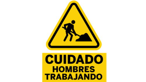 cuidado hombres trabajando peligro