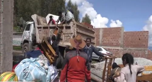 Pobladores de Poroy fueron llevados a albergues temporales.