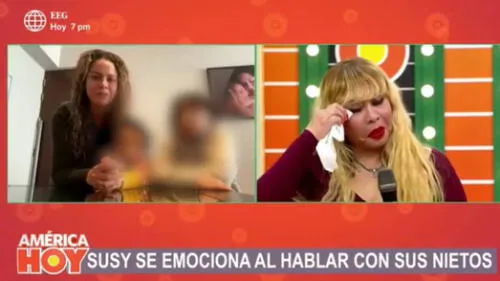 Susy Díaz reveló que extraña a sus nietos a quienes no ve desde el inicio de la pandemia. Foto: captura de America Hoy.
