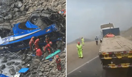 Pasamayo: exceso de velocidad de bus y tráiler habría ocasionado accidente Pasamayo: exceso de velocidad de bus y tráiler habría ocasionado accidente
