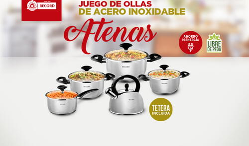 Juego de Ollas de Acero Inoxidable Atenas Juego de Ollas de Acero Inoxidable Atenas