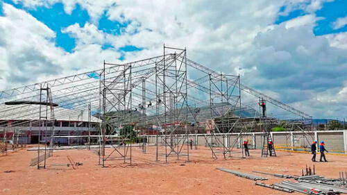 Continúa la instalación de hospitales temporales en Amazonas.