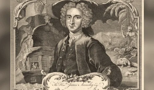James, quien aparece en este grabado de George Bickham the Younger de 1744, llegó por fin a Irlanda reconocido como lo que siempre había sido... aunque no por todos. Foto: NATIONAL PORTRAIT GALLERY, LONDON