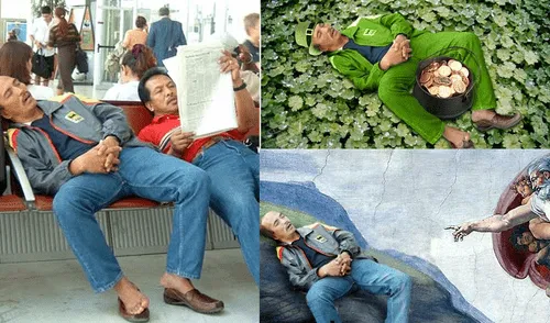 Instagram: Se queda dormido y es 'víctima' de los trols del Photoshop [FOTOS]