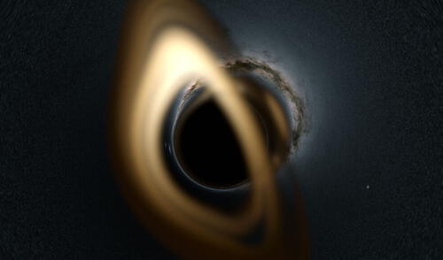 Representación artística del agujero negro estelar Gaia BH1. Foto: Gaia / ESA Representación artística del agujero negro estelar Gaia BH1. Foto: Gaia / ESA