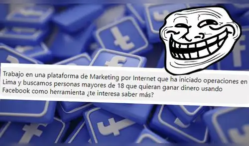 Facebook: Joven hace curiosa propuesta laboral y termina siendo troleado de la peor forma