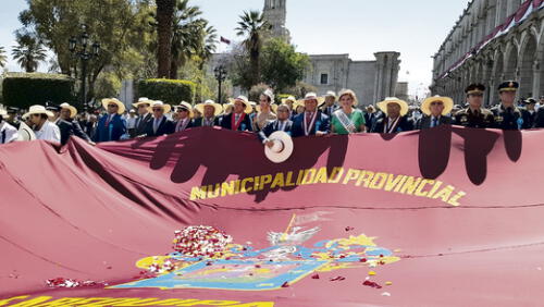 Por segundo año no se realizará el tradicional paseo de la bandera de Arequipa. Foto: archivo La Republica