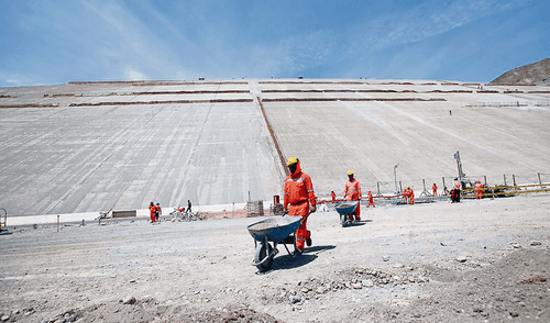 Chavimochic III. La construcción de Palo Redondo quedó al 70% de avance. Foto: difusión