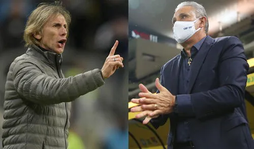 Ricardo Gareca y Tite se han enfrentado seis veces como técnicos de Perú y Brasil, respectivamente. Foto: composición/AFP/EFE