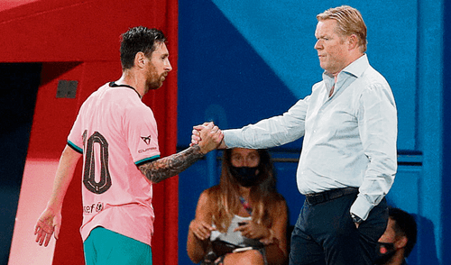 Ronald Koeman dirigió a Lionel Messi solo por una temporada. Foto: difusión