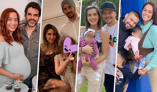 Famosas y famosos peruanos que fueron mamás y papás el 2020. Foto: Natalia Salas/ Juliana Oxenford/ Korina Rivadeneira/ Karen Schwarz/ Instagram Famosas y famosos peruanos que fueron mamás y papás el 2020. Foto: Natalia Salas/ Juliana Oxenford/ Korina Rivadeneira/ Karen Schwarz/ Instagram