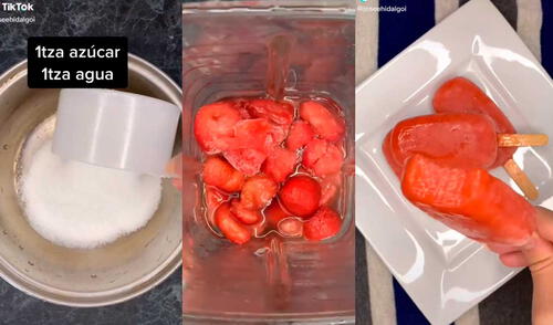 Desliza las imágenes para conocer la sencilla forma de preparar estas paletas artesanales. Foto: captura de TikTok/@joseehidalgoi