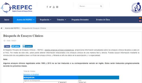 Repec está enmarcado en el Reglamento de Ensayos Clínicos aprobado por el Gobierno. Foto: difusión