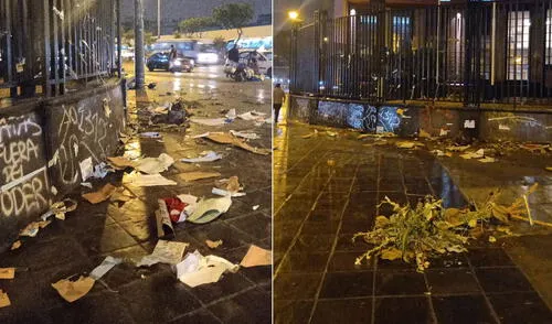 Así quedó el mural dedicado a las víctimas del 14N. Foto: Fotógrafos Autoconvocados
