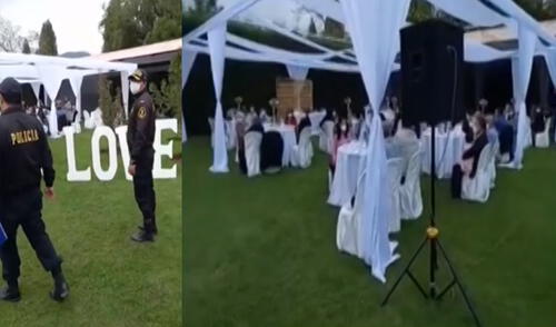 Los asistentes fueron multados con una papeleta de S/ 387. Foto: captura de Canal N Los asistentes fueron multados con una papeleta de S/ 387. Foto: captura de Canal N