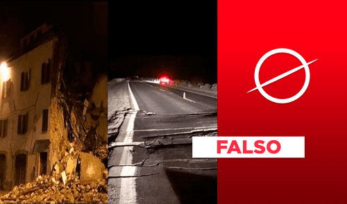 No, las imágenes no corresponden al terremoto ocurrido en Argentina. Foto: composición LR No, las imágenes no corresponden al terremoto ocurrido en Argentina. Foto: composición LR