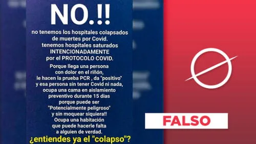 Es falso que protocolos COVID-19 señalen que los asintomáticos deben hospitalizarse. Foto: composición LR / captura de pantalla