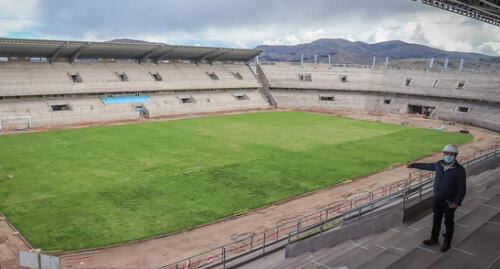 Estadio servirá para competiciones, incluso internacionales. Foto: UNA Puno. Estadio servirá para competiciones, incluso internacionales. Foto: UNA Puno.