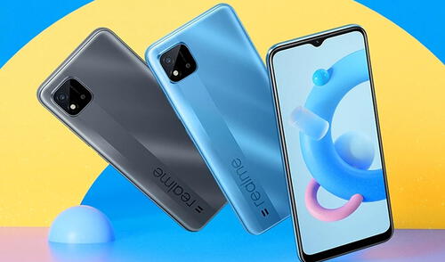 El Realme C20 estará disponible en colores azul claro y gris oscuro. Foto: GMSArena