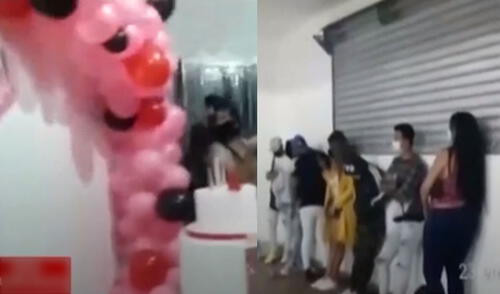 Jóvenes recibieron una sanción de 350 soles por incumplir con las medidas sanitarias. Foto: captura de América