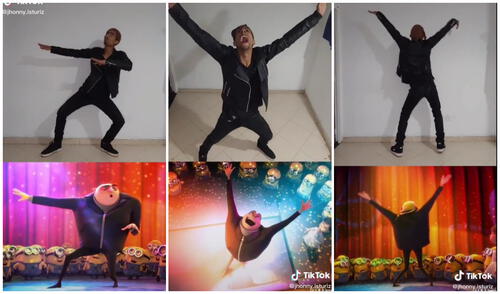 Los dos estuvieron muy sincronizados. Foto: TikTok de Jhonny Isturiz