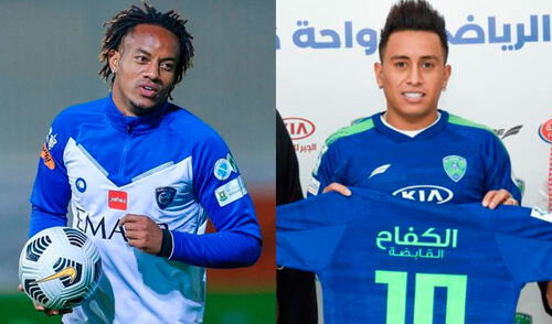 Christian Cueva enfrentará a André Carrillo en la Liga de Arabia. Foto: @18andrecarrillo / @FatehClub Christian Cueva enfrentará a André Carrillo en la Liga de Arabia. Foto: @18andrecarrillo / @FatehClub