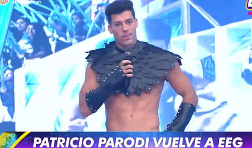 Patricio Parodi sorprende al reaparecer en el set de Esto es guerra. Foto: captura de América TV
