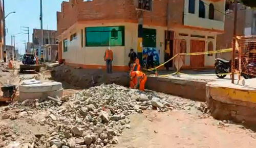 Alcalde de Mórrope precisó que se ejecutan tres obras en la jurisdicción. Foto: captura de vídeo