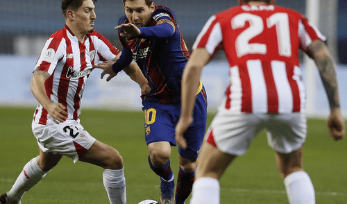 La última vez que se enfrentaron FC Barcelona y Athletic Bilbao fue en la final de la Supercopa de España. Foto: EFE/José Manuel Vidal